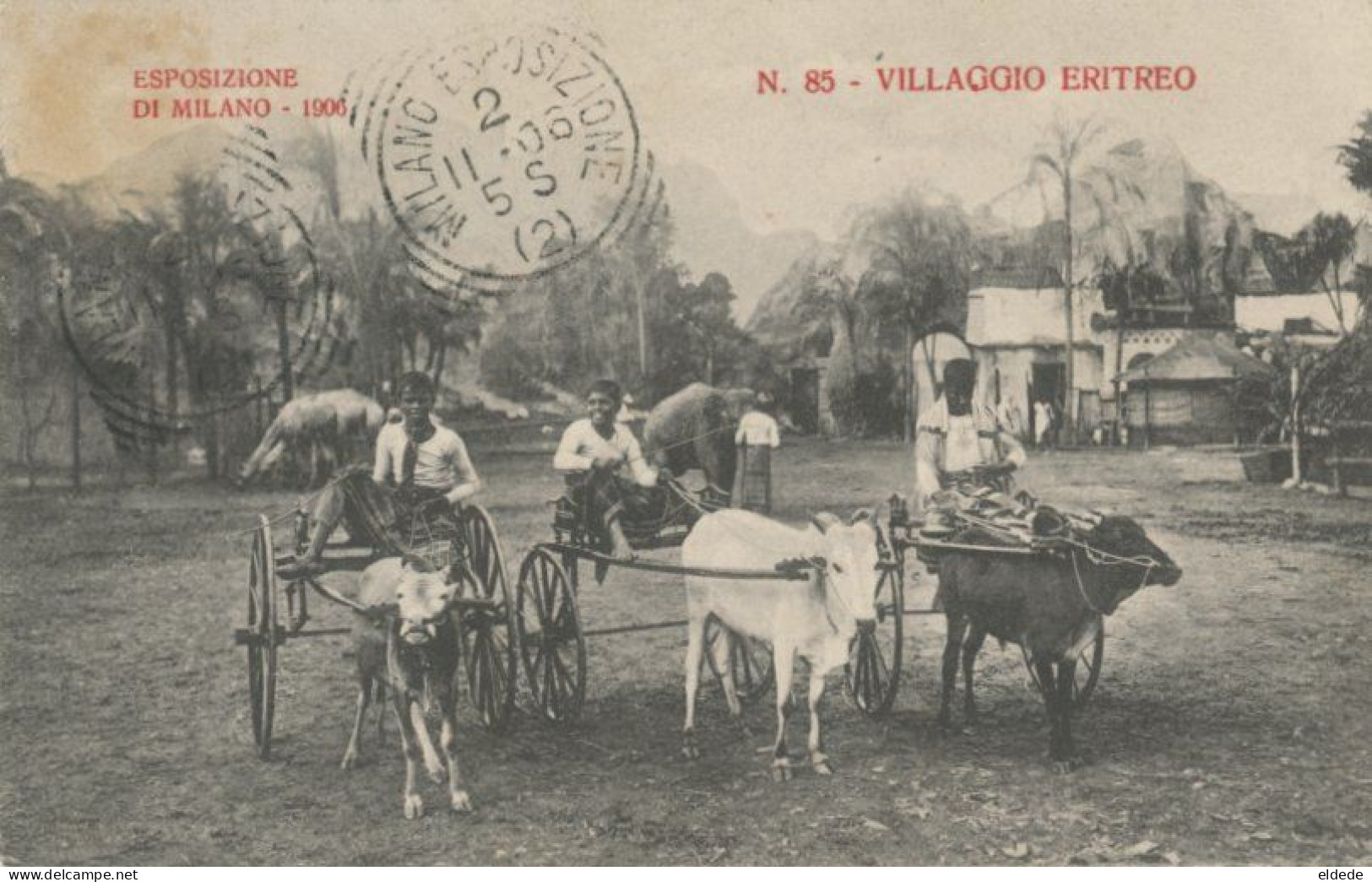 Attelages Zebu Boeuf Village Erythrée Exposition Milan 1906 - Eritrea