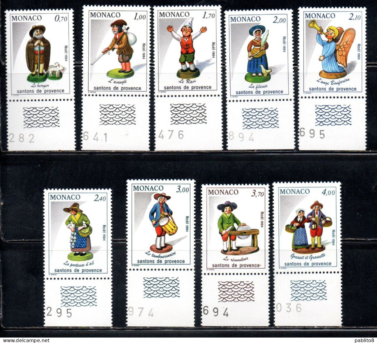 MONACO 1984 CHRISTMAS NOEL WEIHNACHTEN NATALE NAVIDAD COMPLETE SET SERIE COMPLETA MNH - Ongebruikt