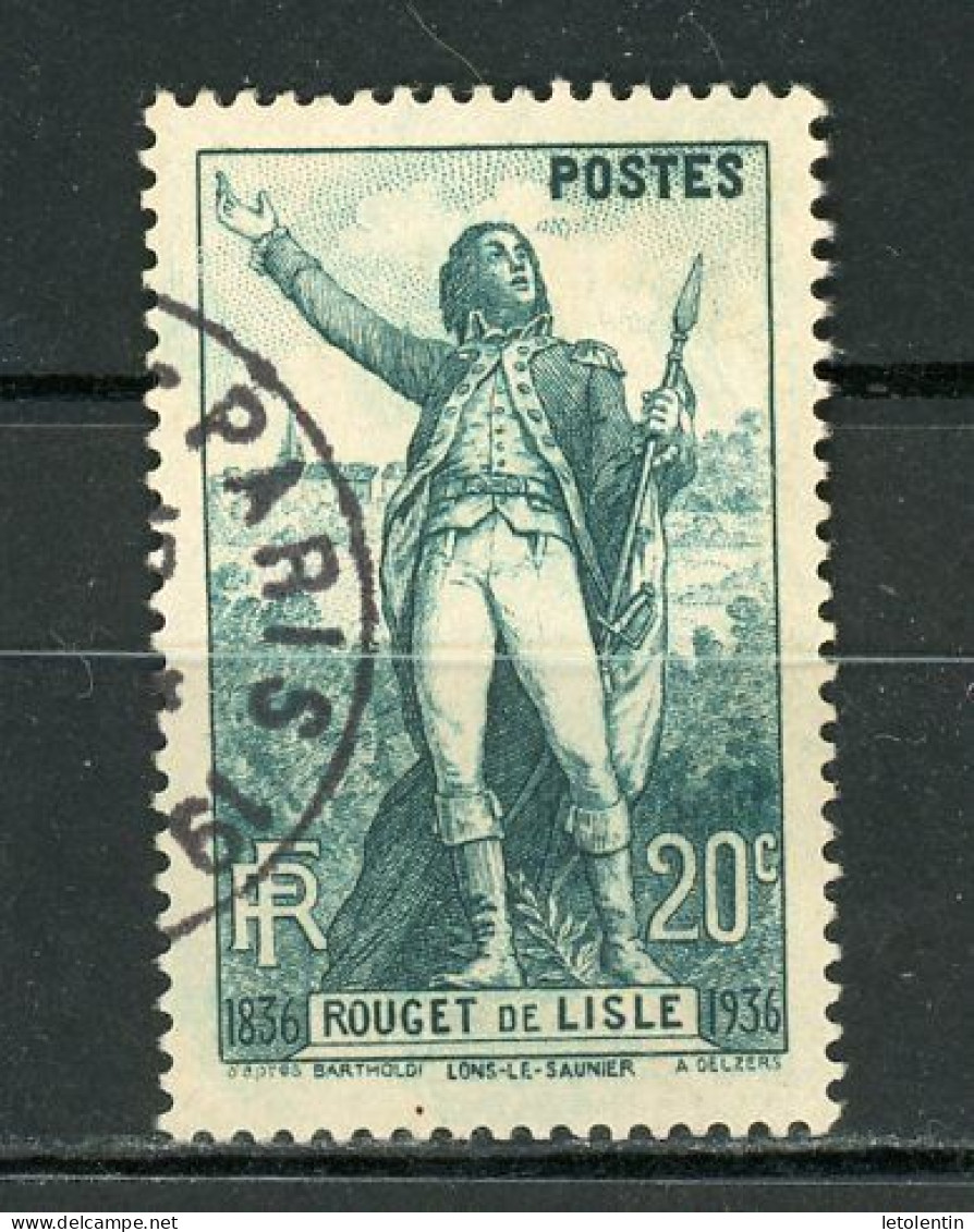FRANCE -  LA MARSEILLAISE - N° Yvert  314  Obl. - Used Stamps