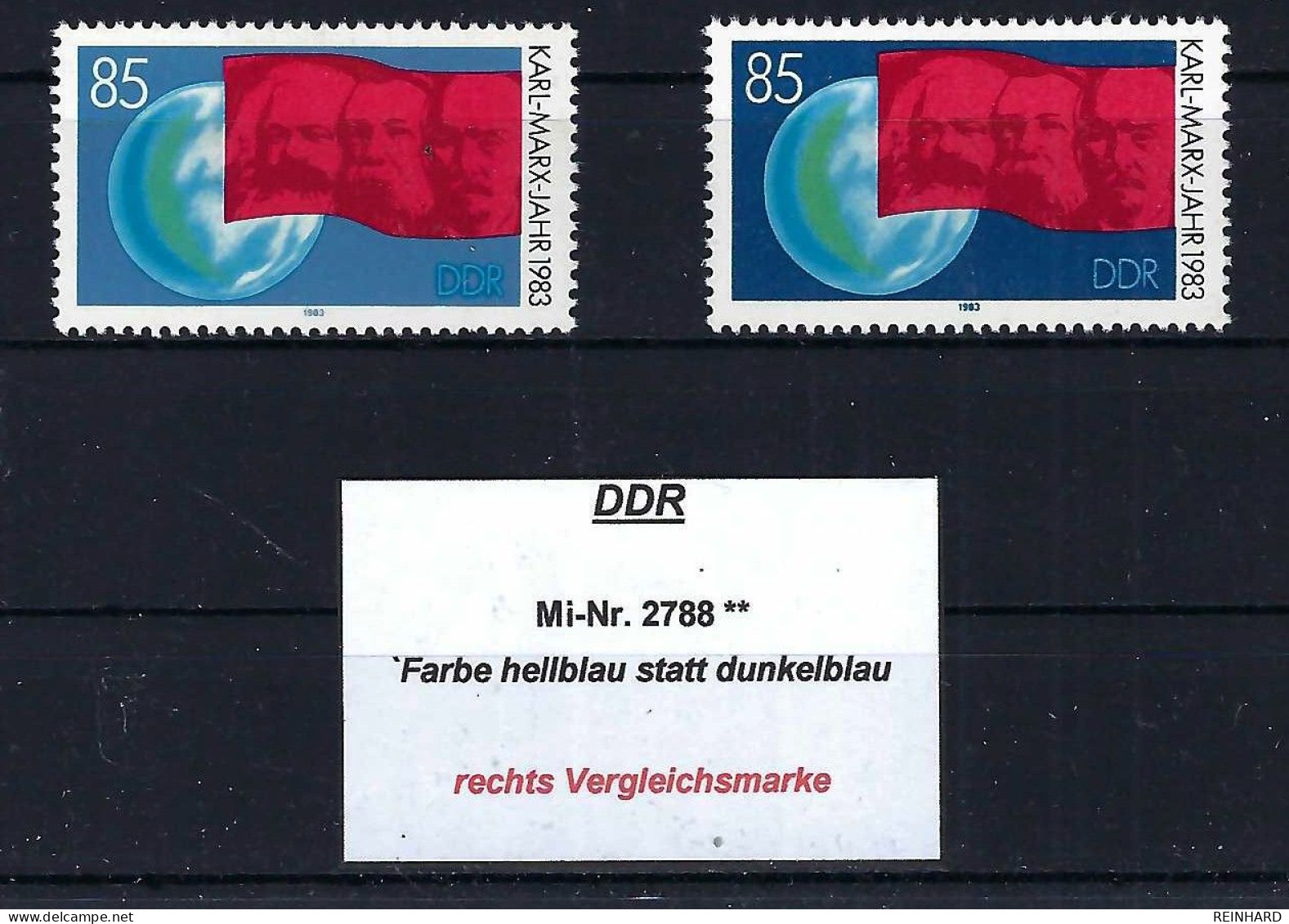 DDR Mi-Nr. 2788 FARBÄNDERUNG Postfrisch - Siehe Beschreibung Und Bild - Plaatfouten En Curiosa