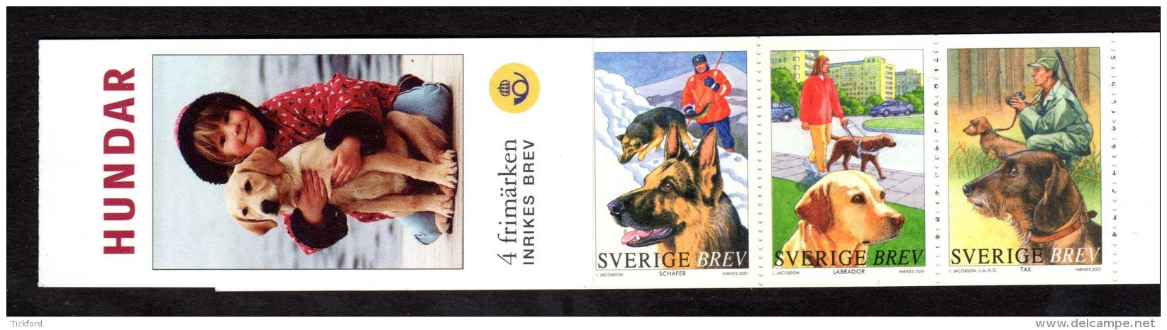 SUEDE 2001 - CARNET  YT C2191 - Facit H528 - Neuf ** MNH - Faune, Chiens - 1981-..