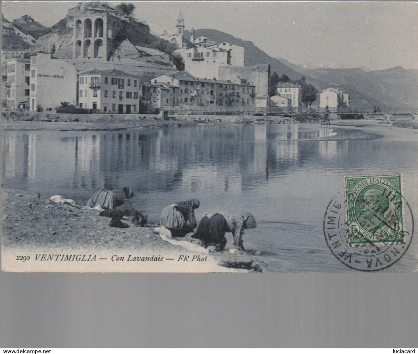 VENTIMIGLIA -IMPERIA -CON LAVANDAIE 1909 MESTIERI - Imperia