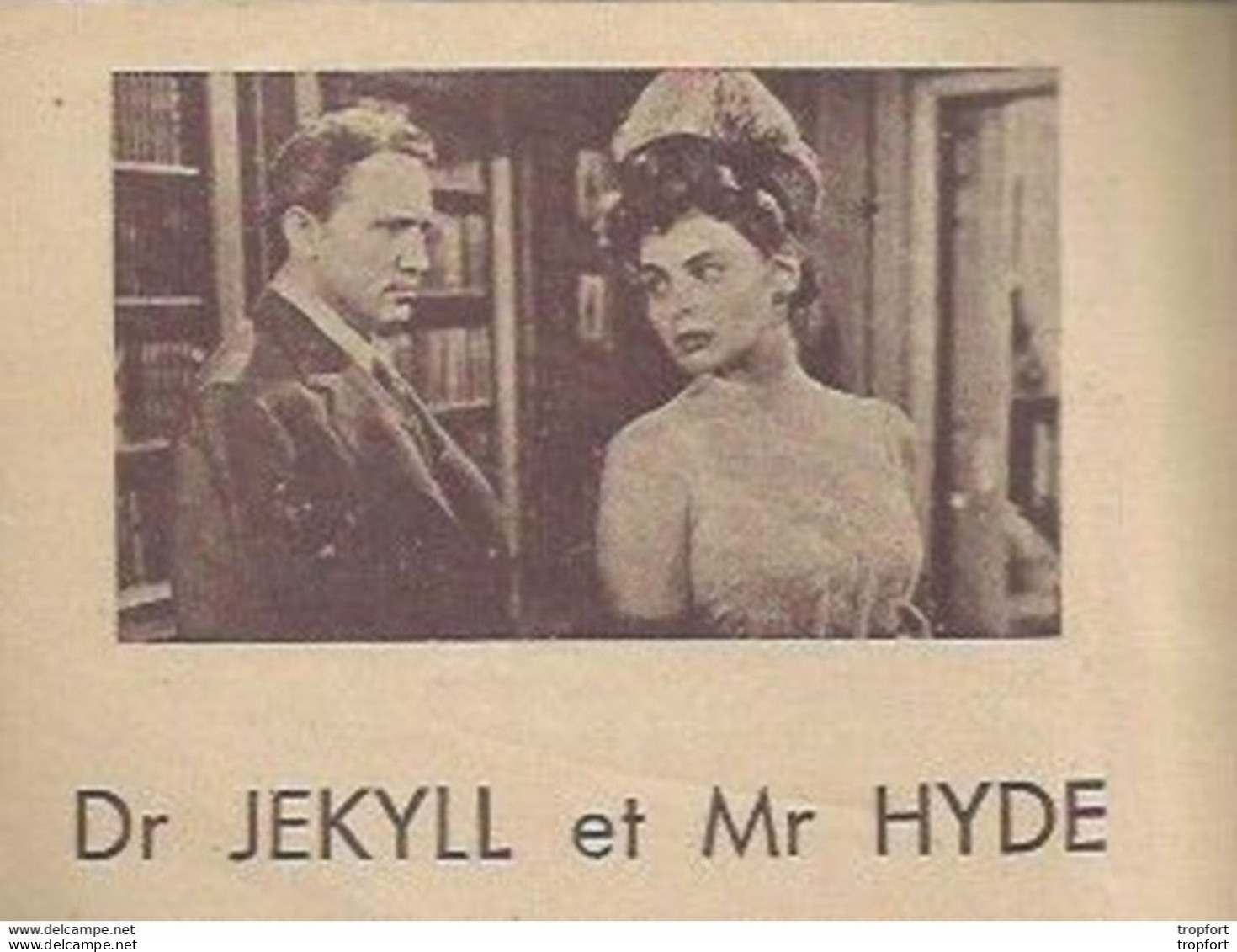 Bb // Vintage // Old French Movie Program / Programme Cinema MAX-LINDER // Dr JEKYLL Et Mr HYDE Fleming TRACY Bergman - Programs