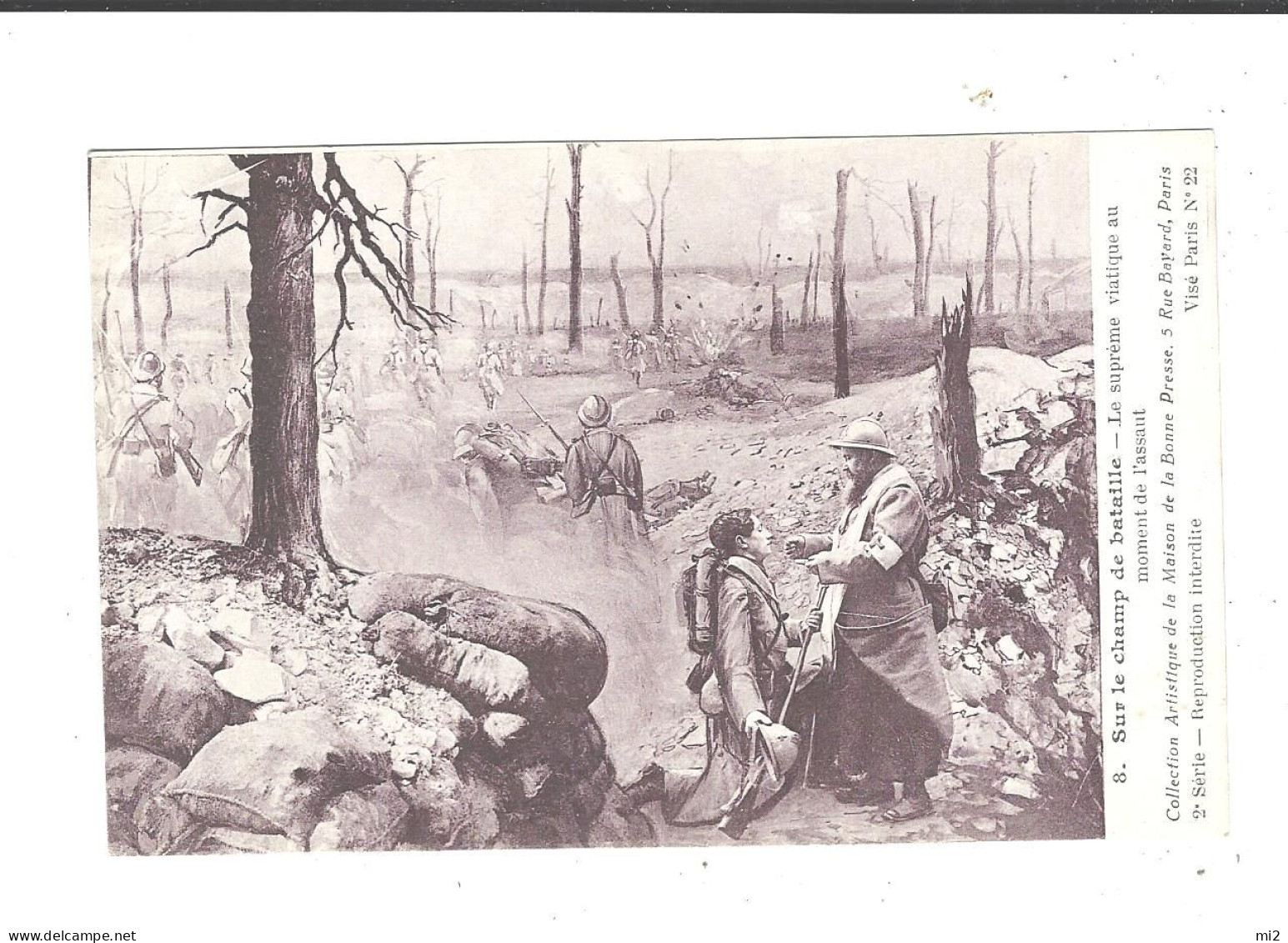 Guerre 14 18  Sur Le Champ De Bataille 8 Collection Artistique Maison De Bonne Presse Neuve TBE - War 1914-18