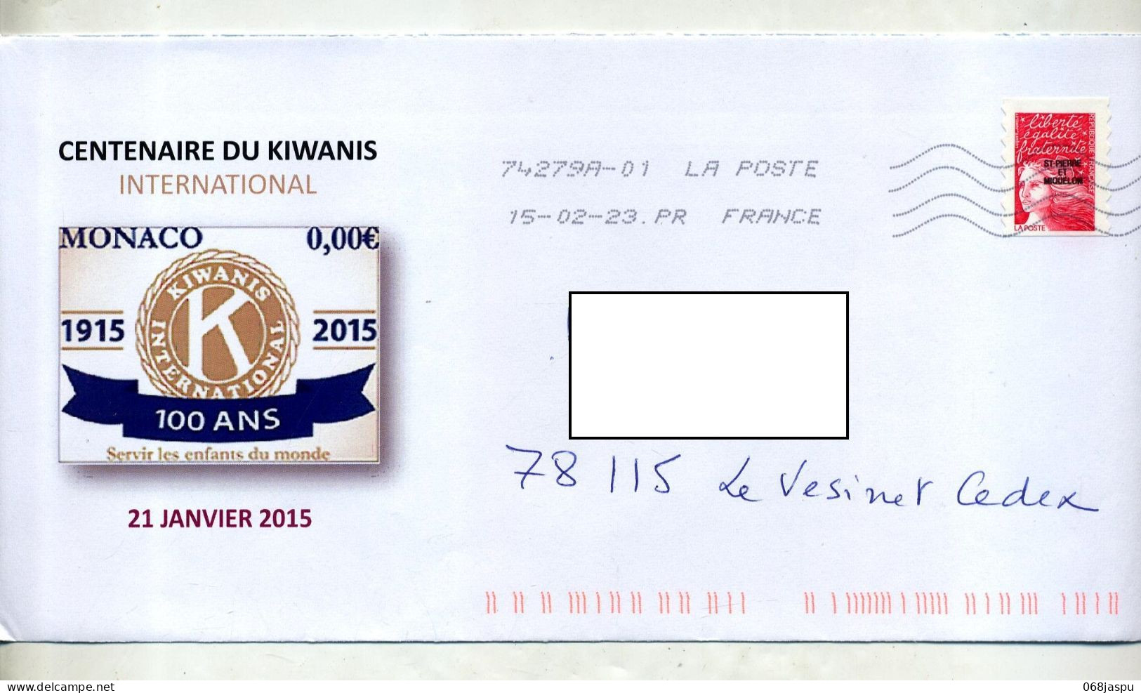 Lettre Flamme Chiffree Index PR Sur Luquet Surchargé Saint Pierre  Entete Kiwanis - Storia Postale