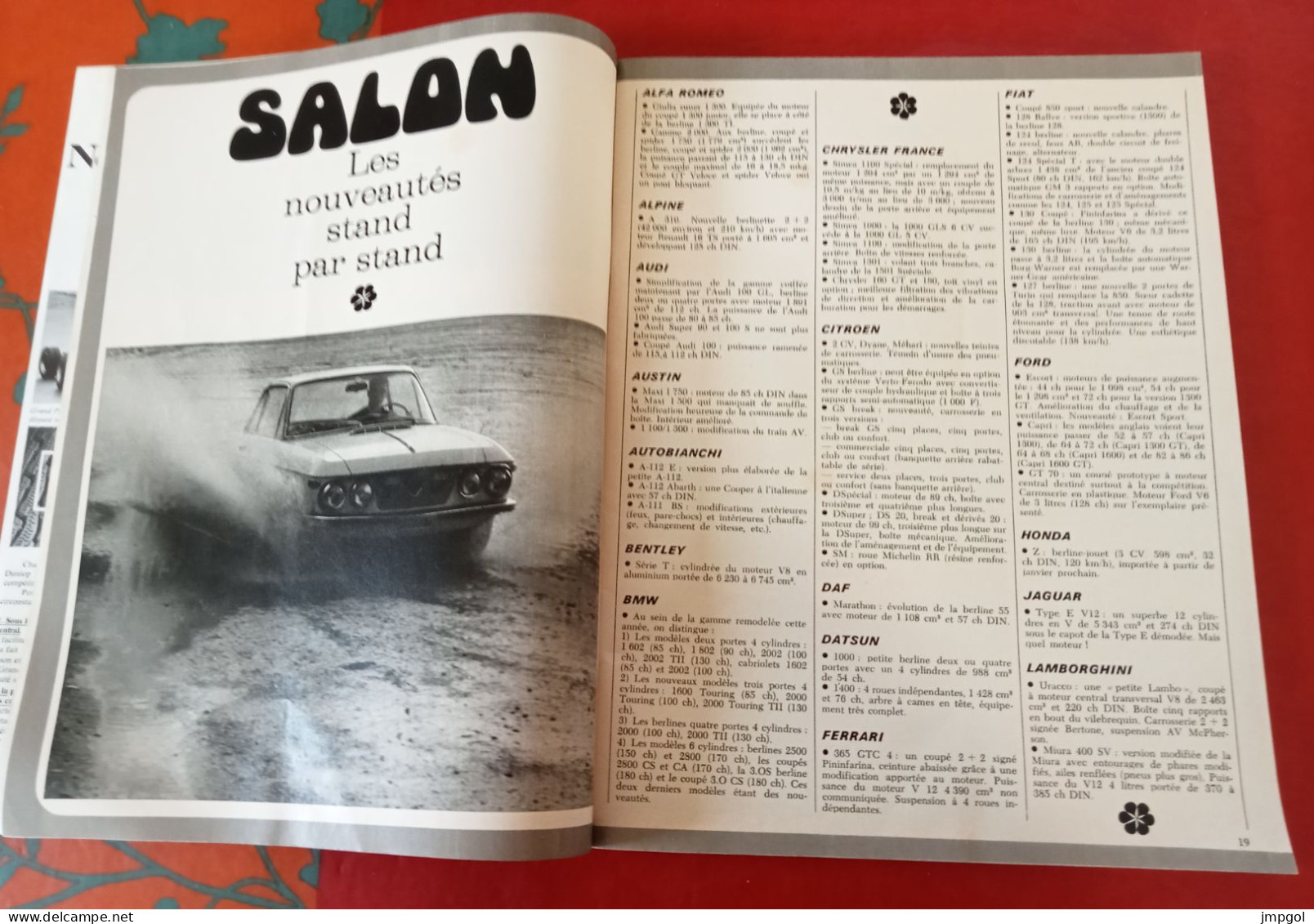 Moteurs N°91 Oct 1971 Salon De L'Auto Nouveautés Catalogue Constructeurs Essais Fiat 130 Coupé Mercedes GP Italie F1 - Auto/Moto