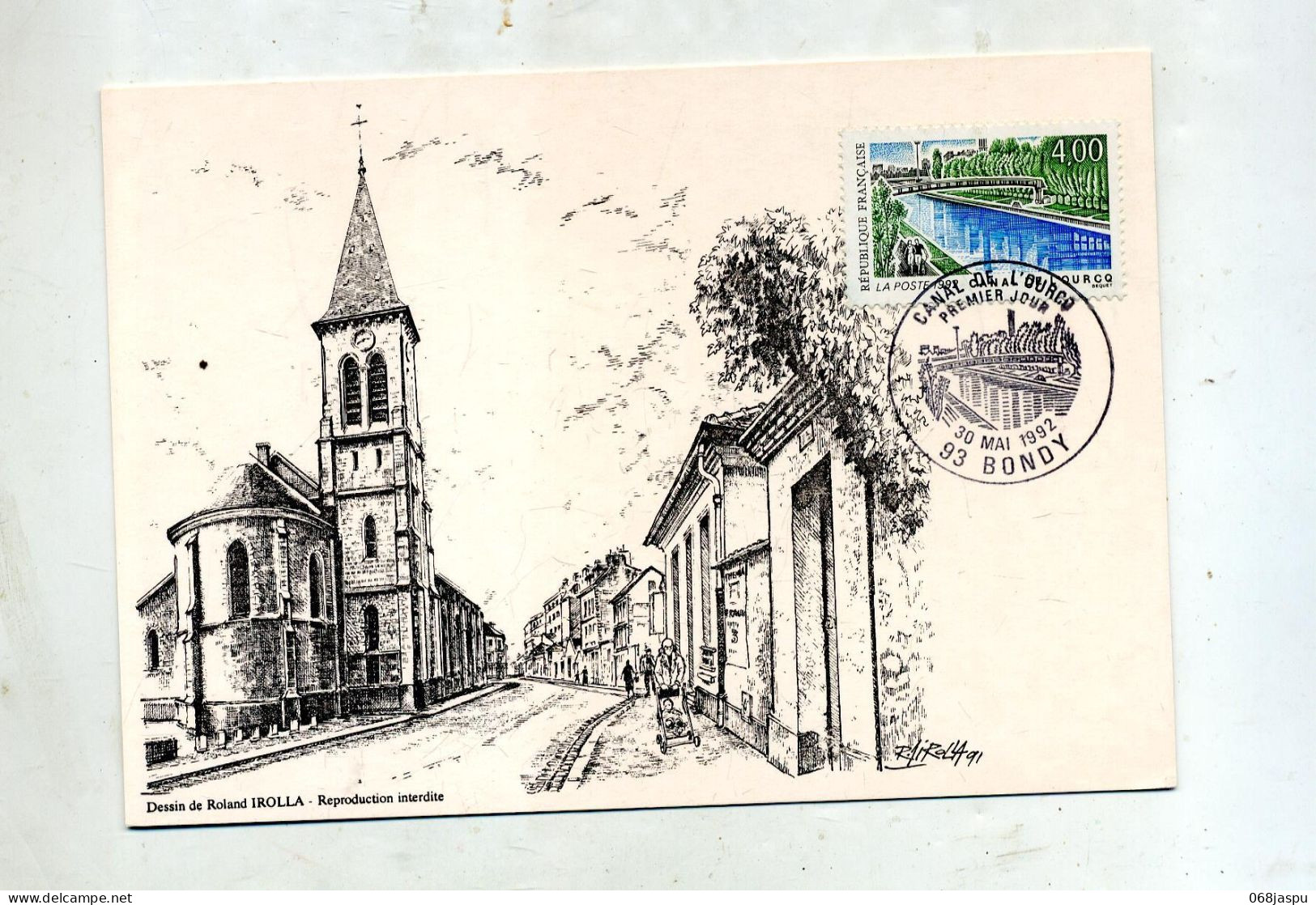 Carte Cachet Bondy Fdc Canal - Commemorative Postmarks