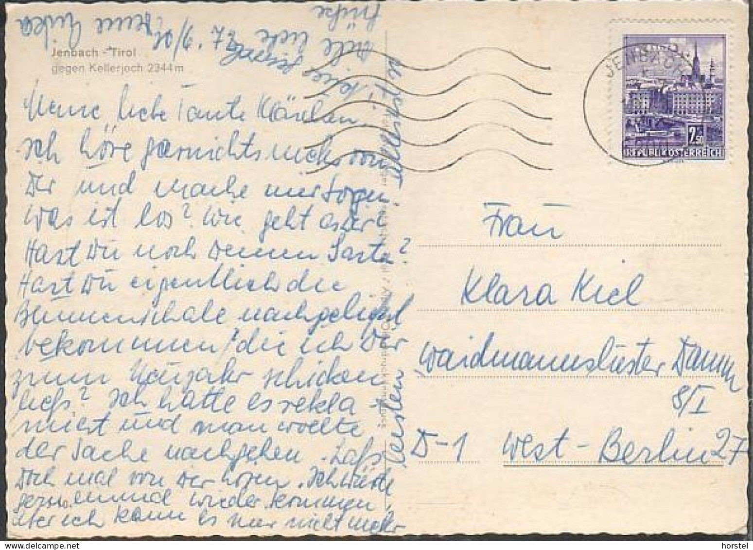 Austria - 6200 Jenbach - Alte Ortsansicht Gegen Kellerjoch - Nice Stamp (1972) - Jenbach