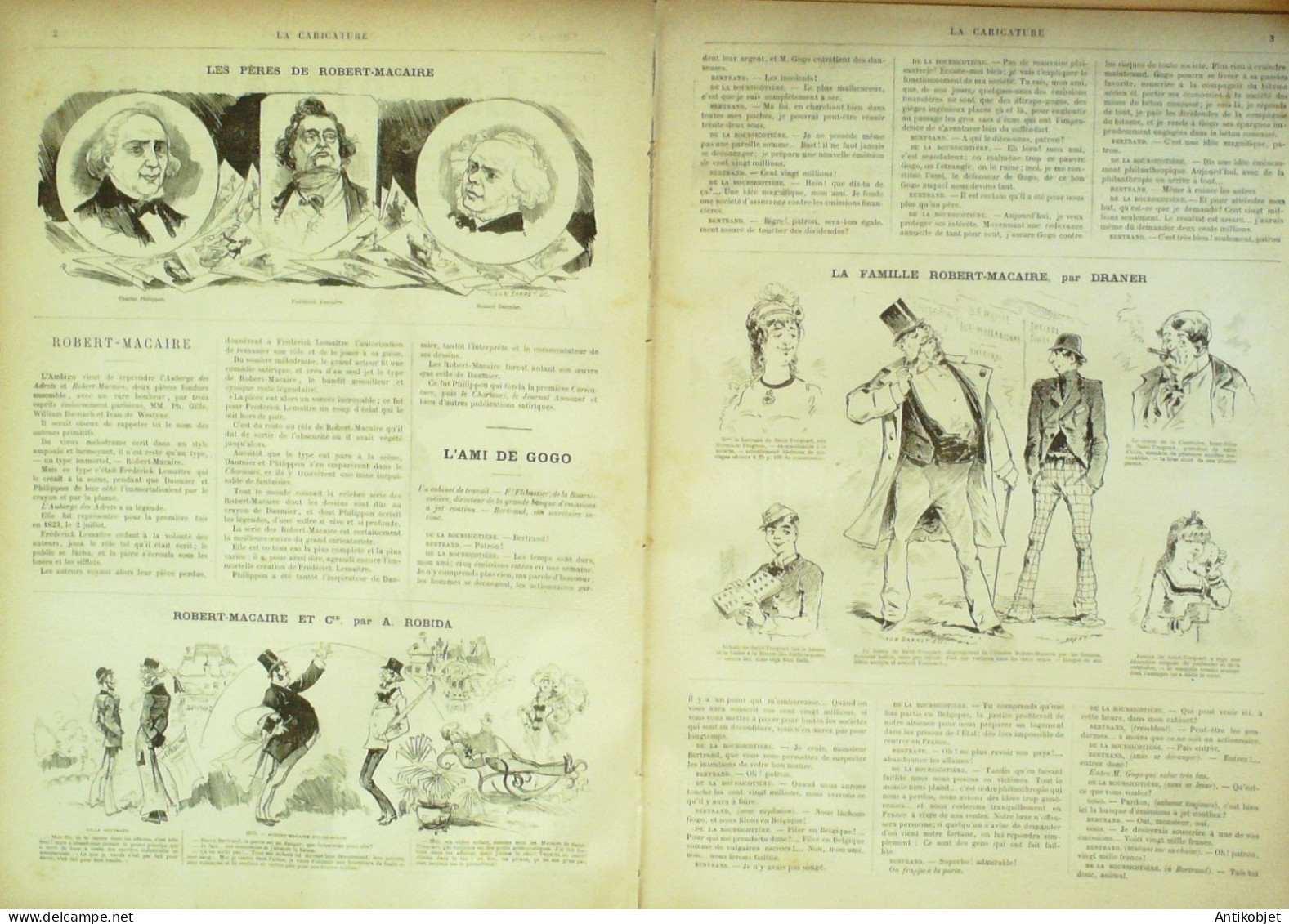 La Caricature 1880 N°  16 Métamorphoses De Robert Macaire Draner Robida Philippon Daumier - Zeitschriften - Vor 1900