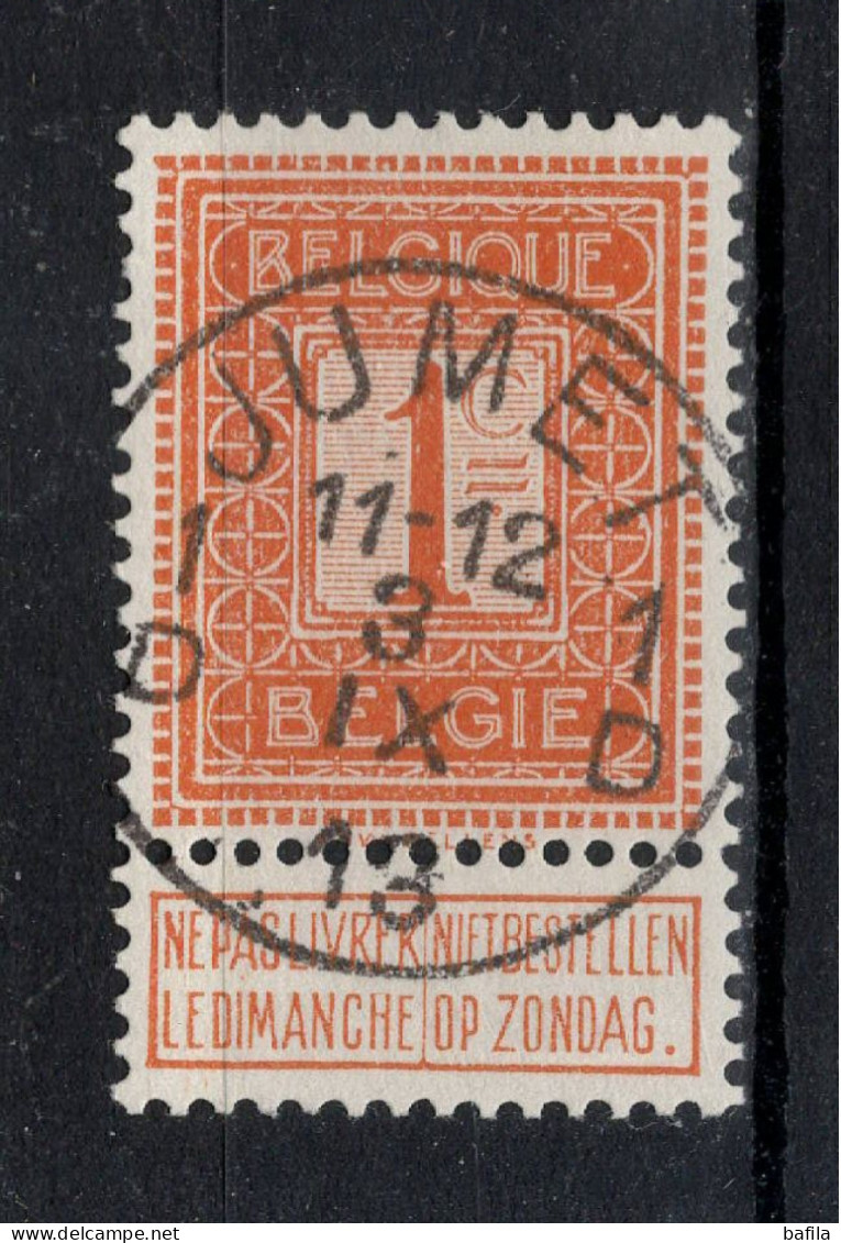 BELGIE: COB 108 GESTEMPELD. - 1912 Pellens