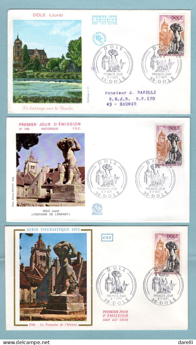 FDC France 1971 - Dole - YT 1684 - 29 Dole - 1970-1979