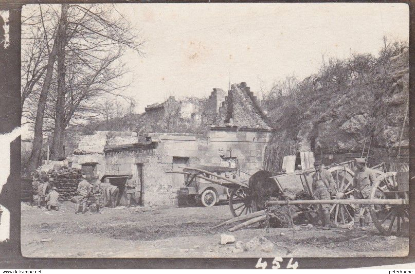 1. Weltkrieg Frankreich. 10 Original - Fotos, 3 X JUVIGNY. 1 X Auto Und Pferdewagen, Feldkirche. Atelier Neurdein, Paris - 1914-18