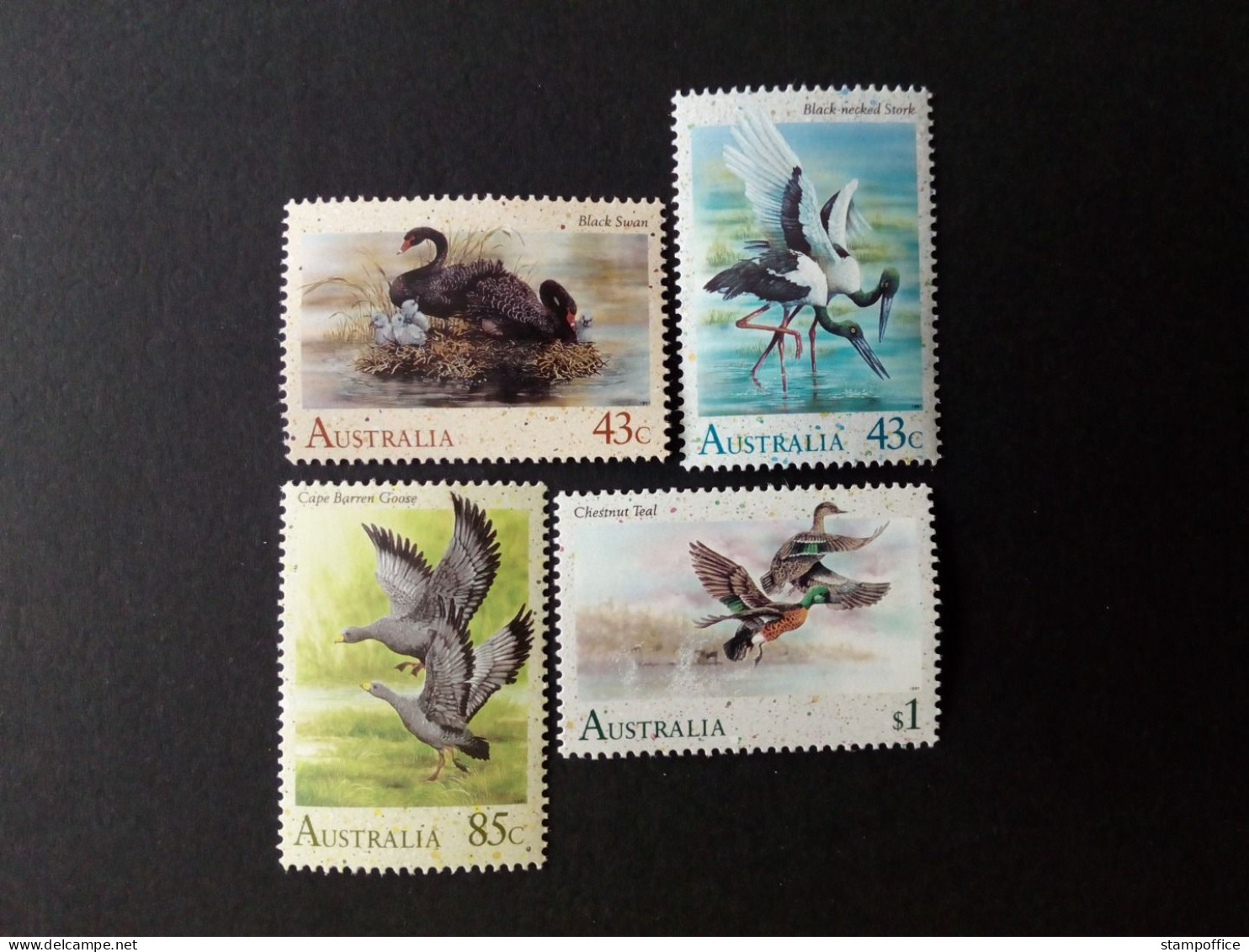 AUSTRALIEN MI-NR. 1237-1240 POSTFRISCH(MINT) VÖGEL 1991 STORCH SCHWAN ENTE GANS - Nuevos