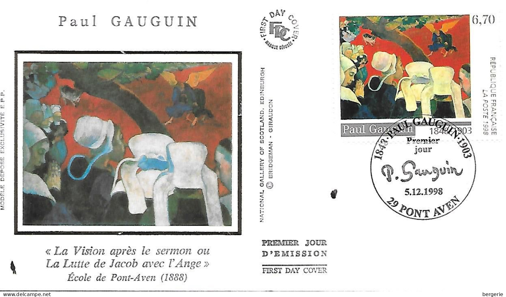 1er/ Jour   1998   -  Tableau De Paul Gauguin - 1990-1999