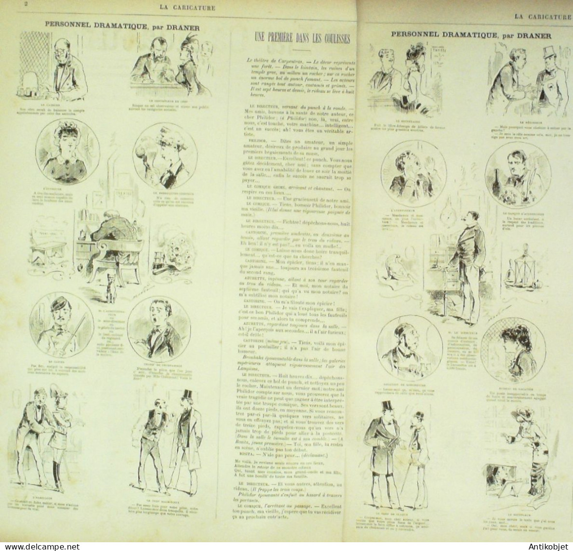 La Caricature 1880 N°  18 Coulisses Costumes Des Pillules Du Diable Draner Robida Philippon Daumier - Zeitschriften - Vor 1900