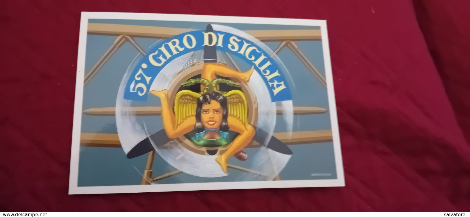 CARTOLINA 57° GIRO AEREO INTERNAZIONALE DI SICILIA - 1946-....: Era Moderna