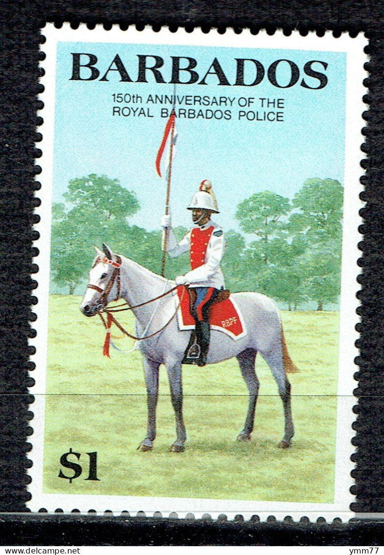 150ème Anniversaire De La Police : Policier à Cheval - Barbados (1966-...)