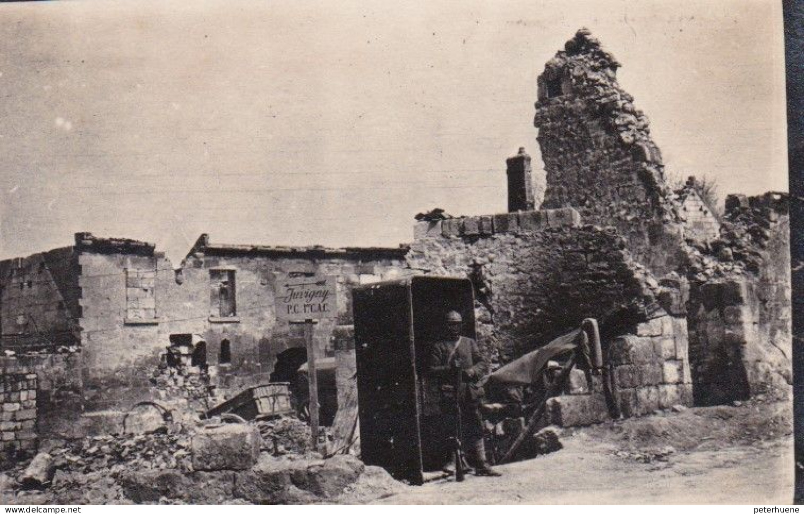 Weltkrieg Frankreich. 10 Original-Fotos, 1 X JUVIGNY. Schützengräben, Stellung, Pferde. Vom Atelier Neurdein In Paris - 1914-18