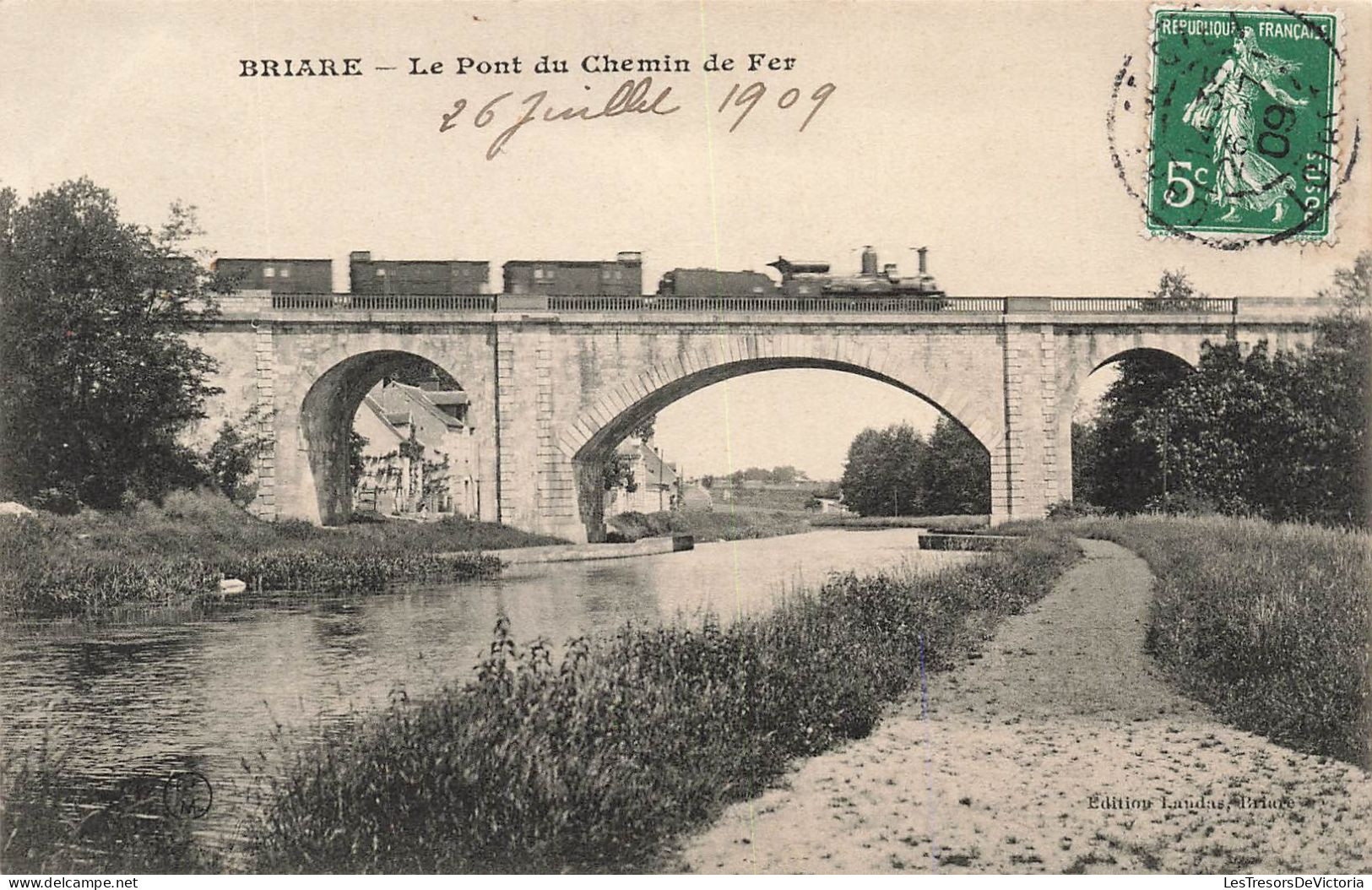 FRANCE - Briare - Vue Sur Le Pont Du Chemin De Fer - Train - Pont - Vue Générale - Carte Postale Ancienne - Briare