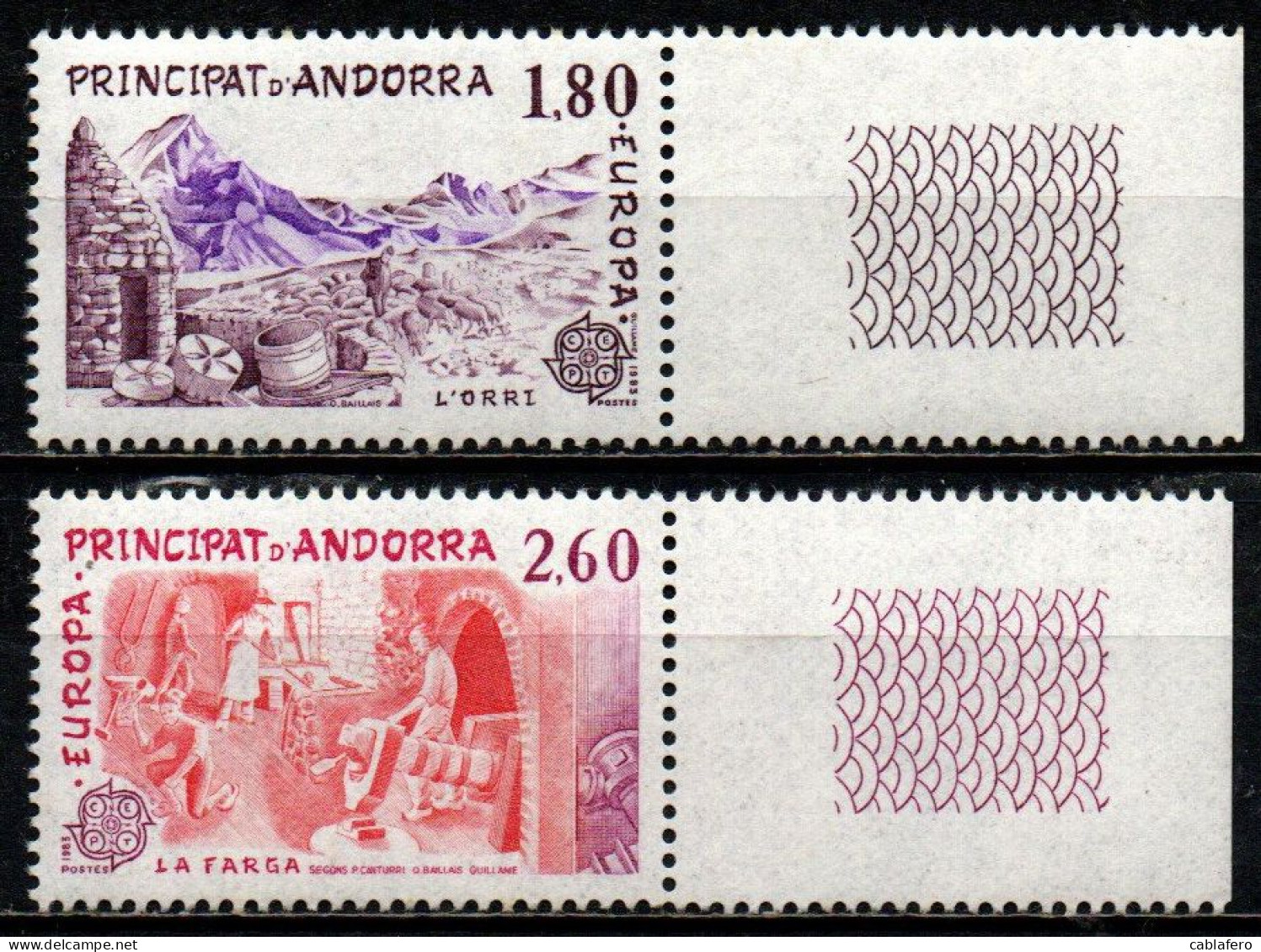 ANDORRA FRANCESE - 1983 - EUROPA UNITA - LE GRANDI OPERE DEL GENIO UMANO - MNH - Ungebraucht