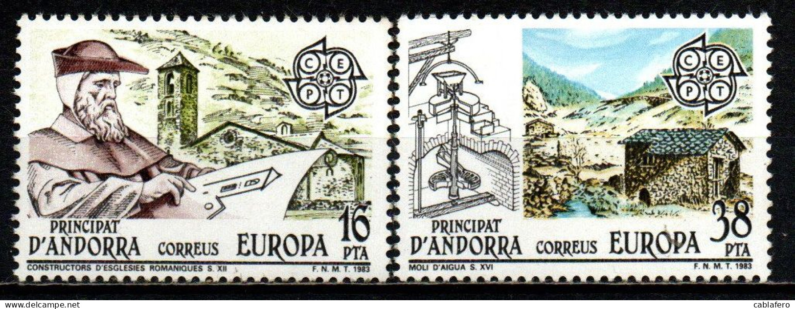 ANDORRA SPAGNOLA - 1983 - EUROPA UNITA - LE GRANDI OPERE DEL GENIO UMANO - MNH - Neufs