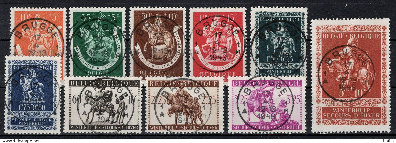 BELGIE: COB 603/612 GESTEMPELD. - Used Stamps