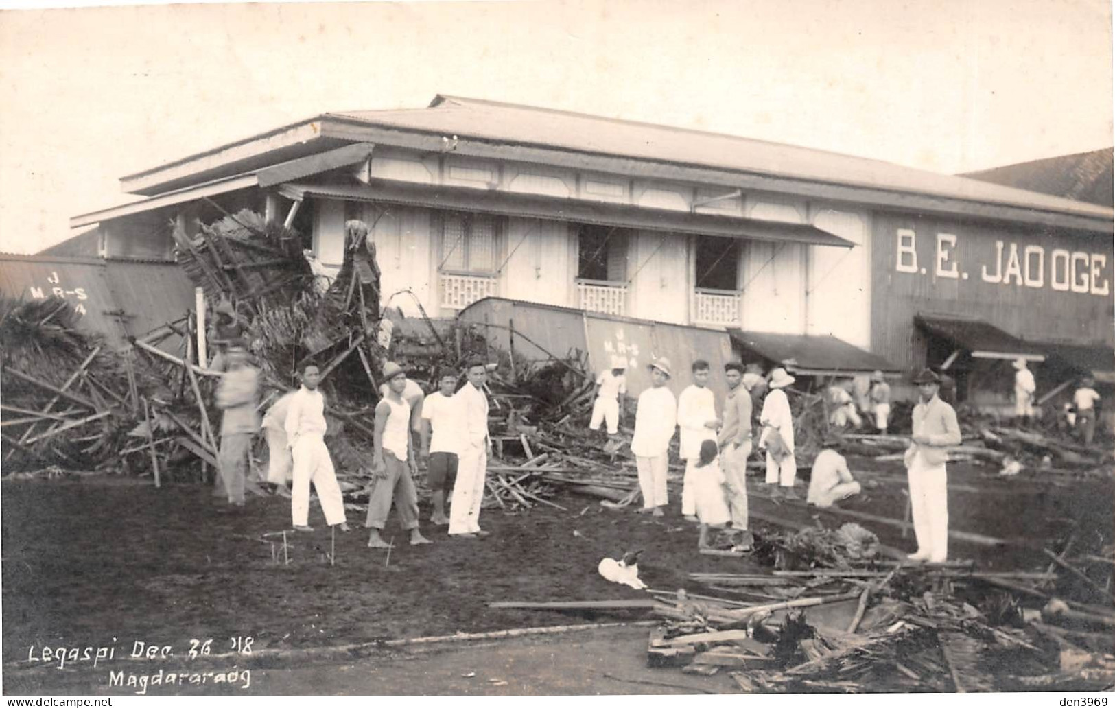 Philippines - LEGASPI - Legazpi Dec. 26 1918 - Magdararaog - Tempête, Cyclone, Catastrophe - Carte-Photo, écrit (2 Scans - Filippine