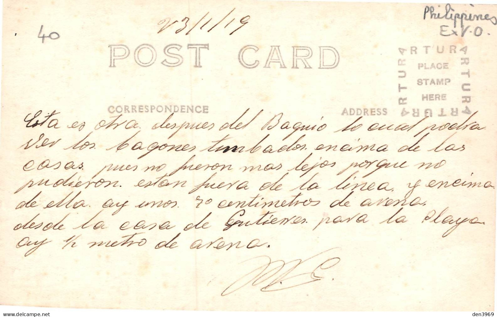 Philippines - LEGASPI - Legazpi Dec. 26 1918 - Magdararaog - Tempête, Cyclone, Catastrophe - Carte-Photo, écrit (2 Scans - Philippines