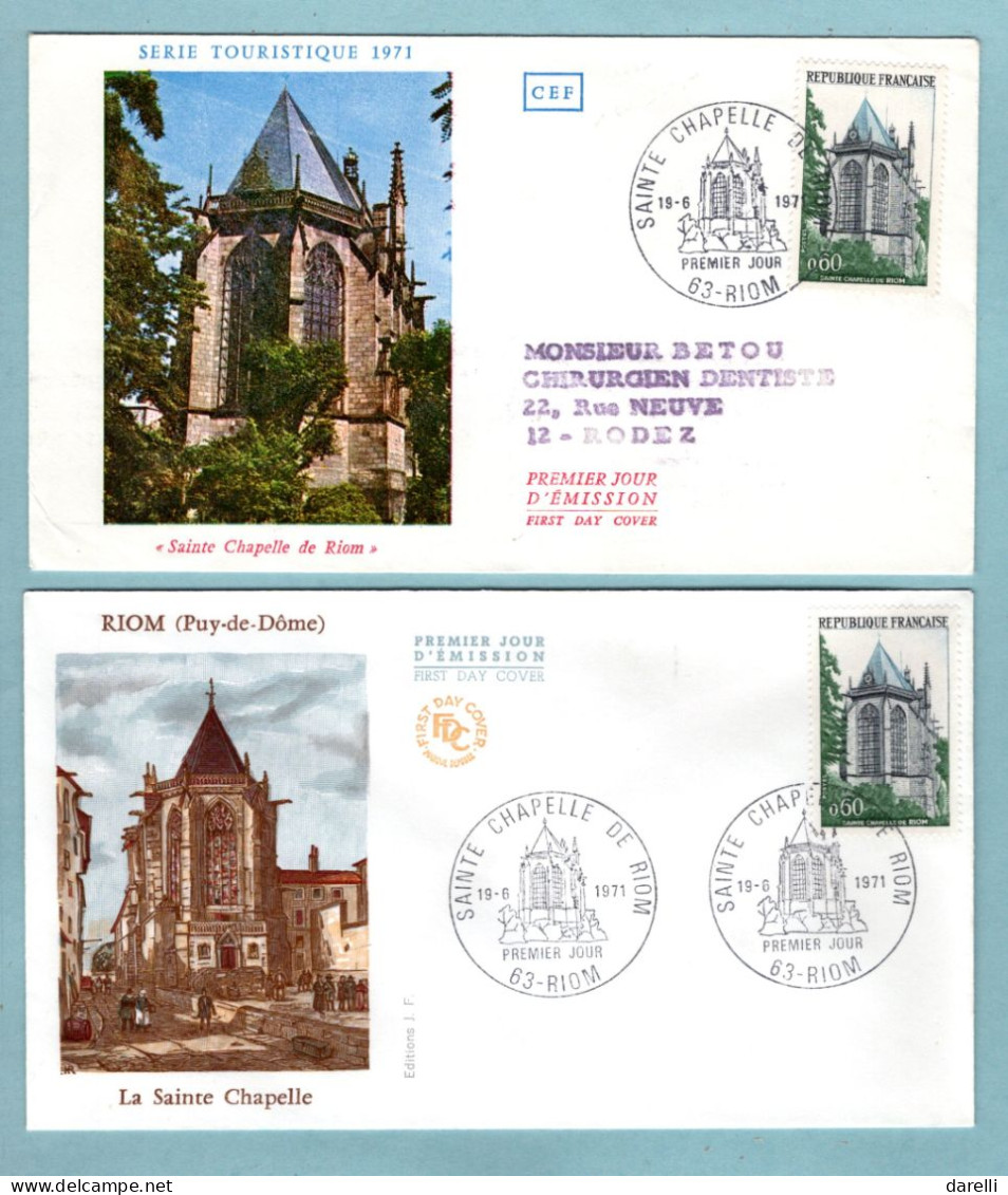 FDC France 1971 - Sainte Chapelle De Riom YT 1683 - 63 Riom - 1970-1979