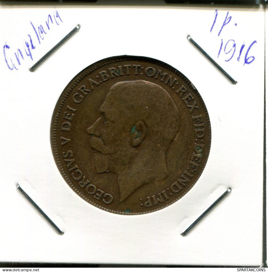 PENNY 1916 UK GBAN BRETAÑA GREAT BRITAIN Moneda #AN589.E.A - D. 1 Penny