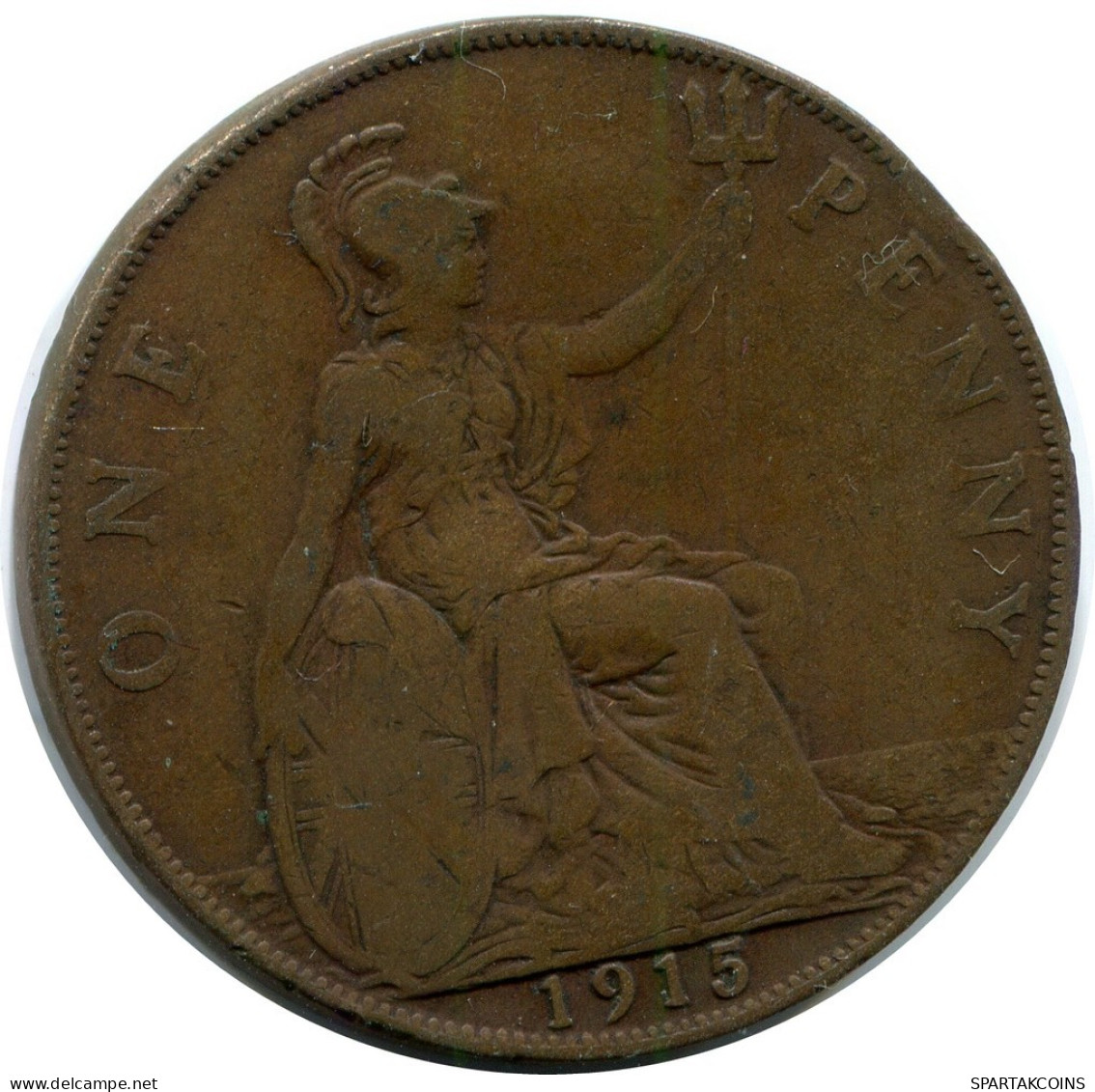 PENNY 1915 UK GBAN BRETAÑA GREAT BRITAIN Moneda #AZ704.E.A - D. 1 Penny