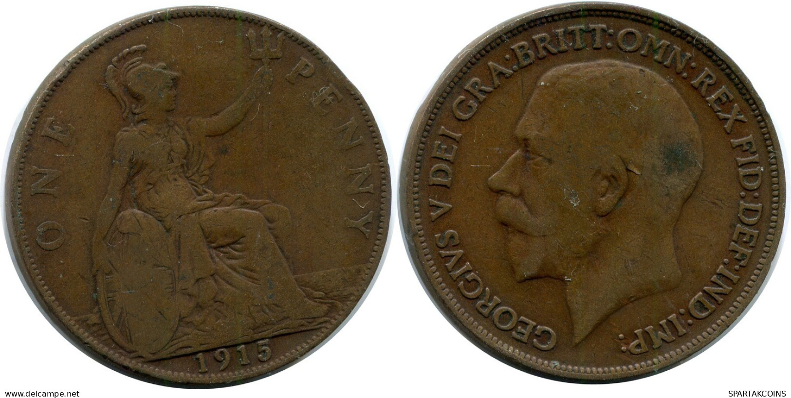 PENNY 1915 UK GBAN BRETAÑA GREAT BRITAIN Moneda #AZ704.E.A - D. 1 Penny