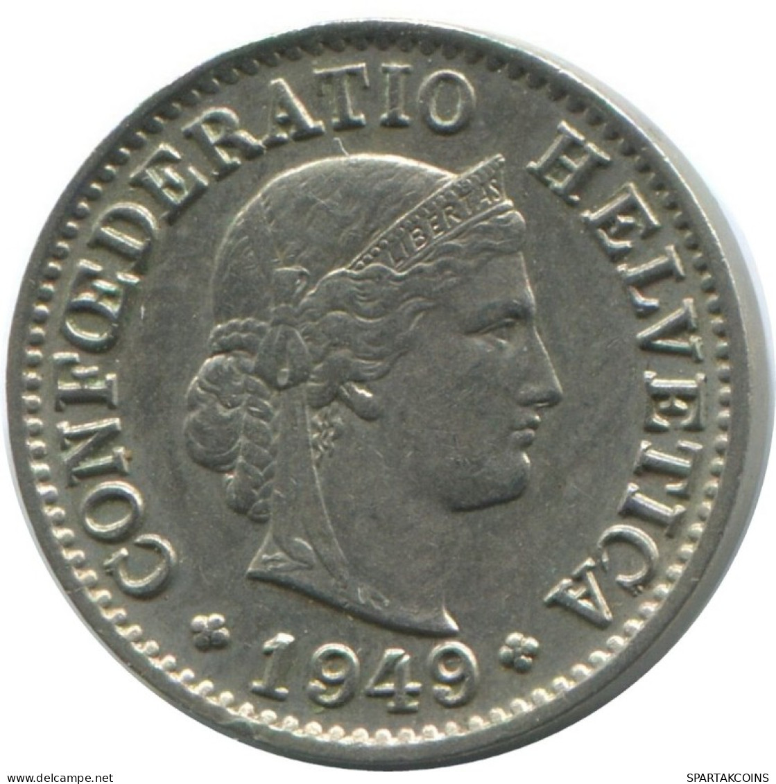 5 RAPPEN 1949 B SUIZA SWITZERLAND Moneda HELVETIA #AD938.2.E.A - Autres & Non Classés
