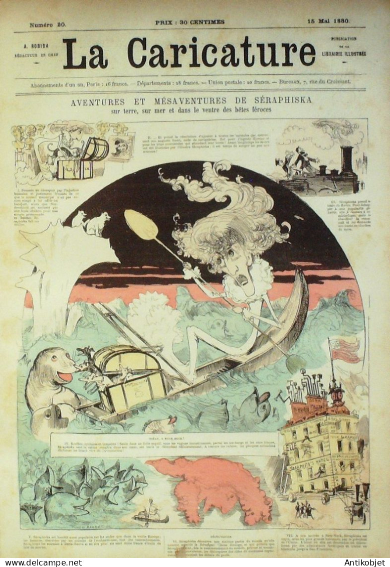 La Caricature 1880 N°  20 Aventures & Mésaventures De Seraphiska Barret Quidam Trick - Riviste - Ante 1900