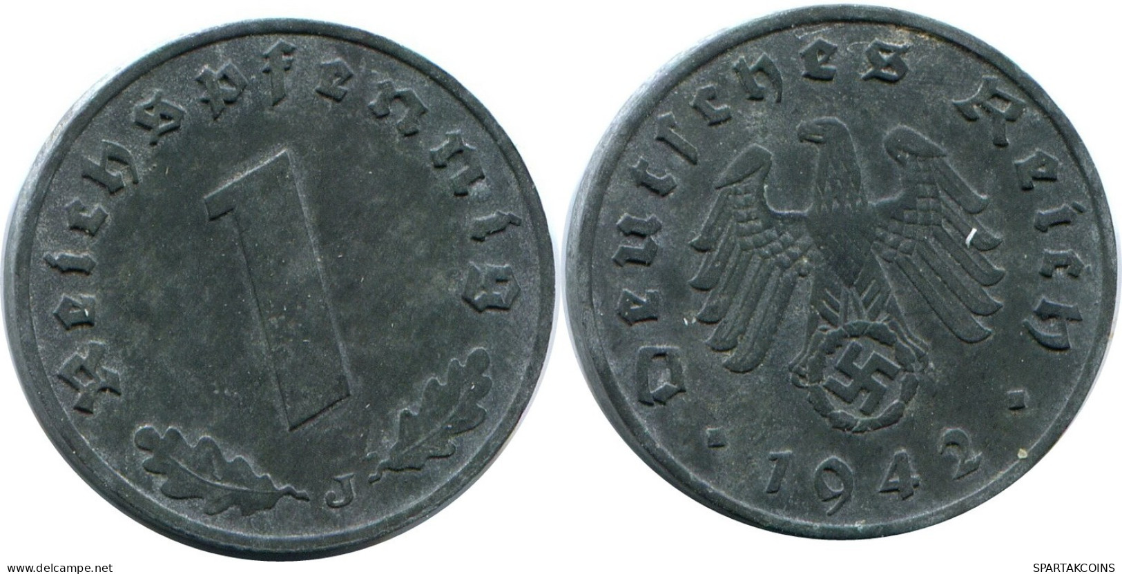 1 REICHSPFENNIG 1942 J ALLEMAGNE Pièce GERMANY #DB814.F.A - 1 Reichspfennig