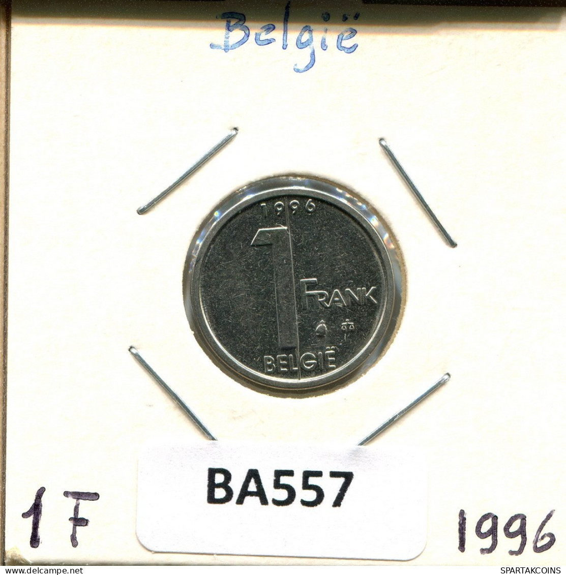 1 FRANC 1996 DUTCH Text BELGIUM Coin #BA557.U.A - 1 Franc