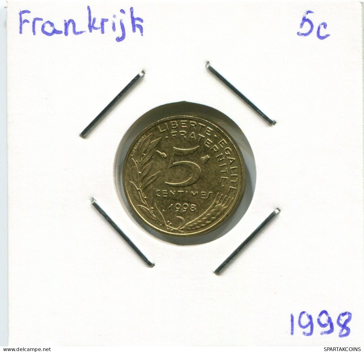 5 CENTIMES 1998 FRANCE Coin French Coin #AM770.U.A - 5 Centimes