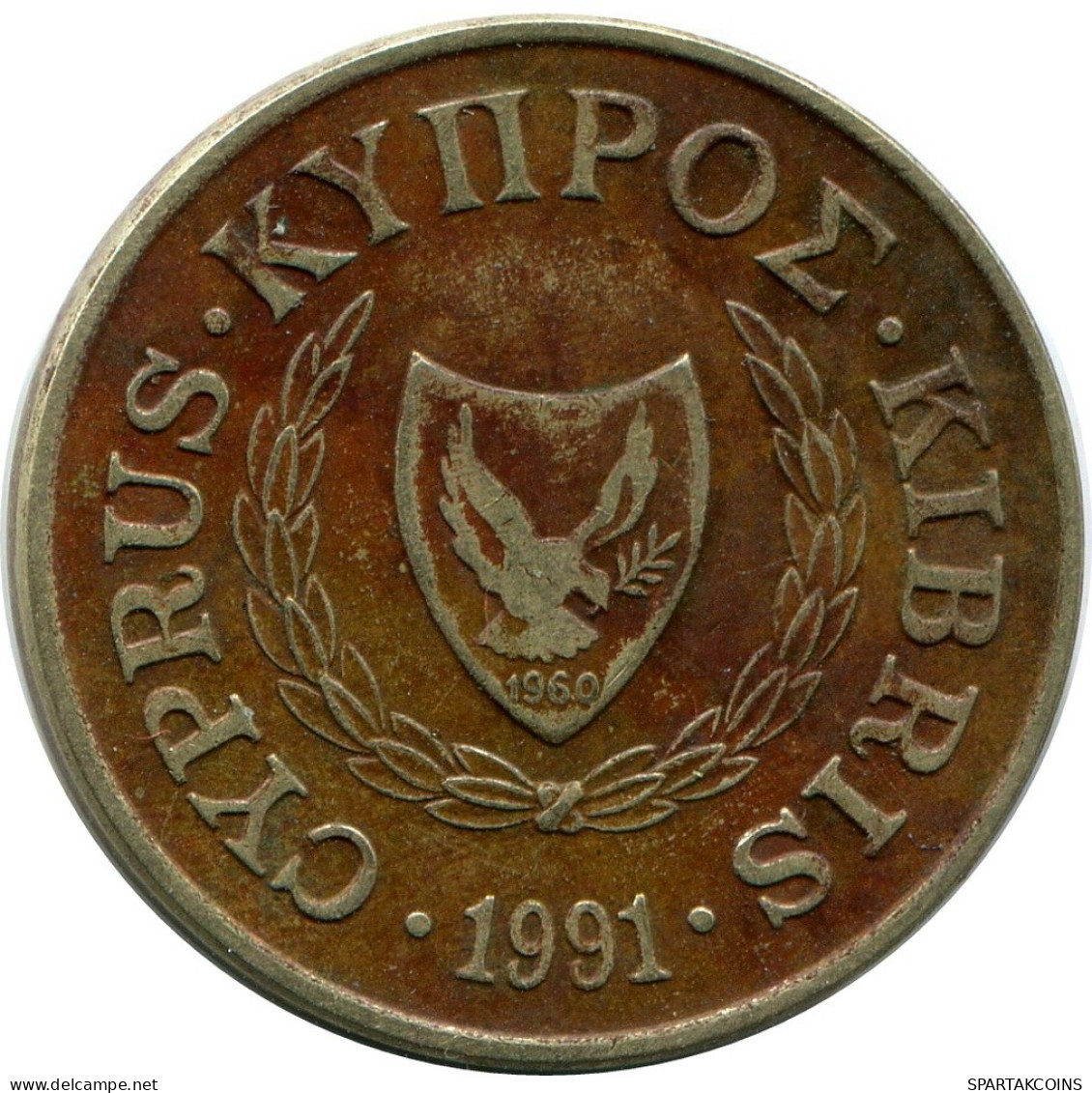 5 CENTS 1991 CYPRUS Coin #AP318.U.A - Cipro