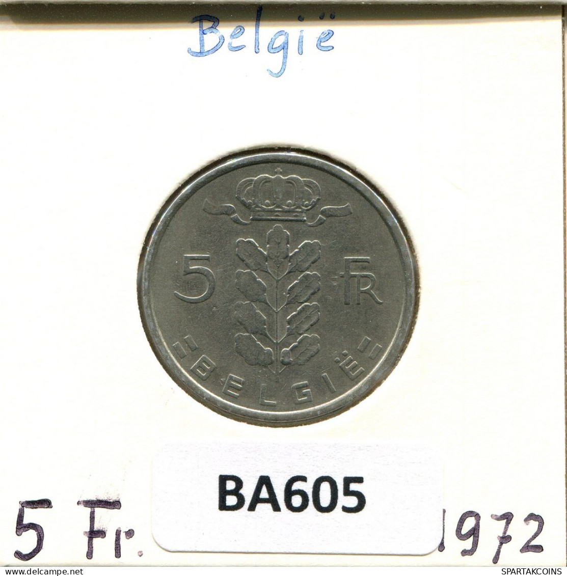 5 FRANCS 1971 DUTCH Text BELGIUM Coin #BA605.U.A - 5 Francs