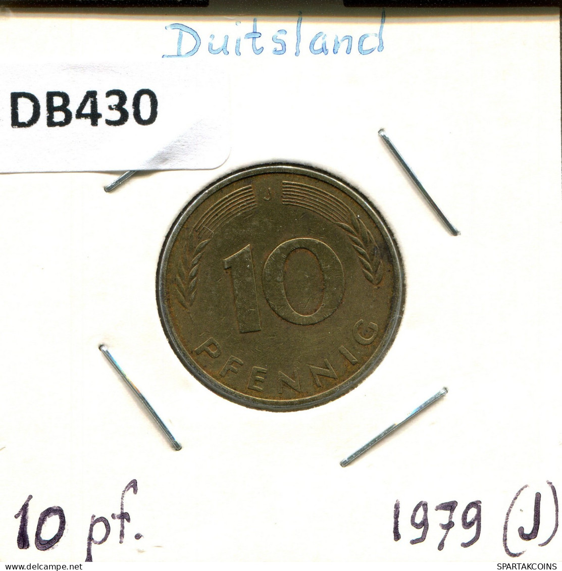 10 PFENNIG 1979 J WEST & UNIFIED GERMANY Coin #DB430.U.A - 10 Pfennig