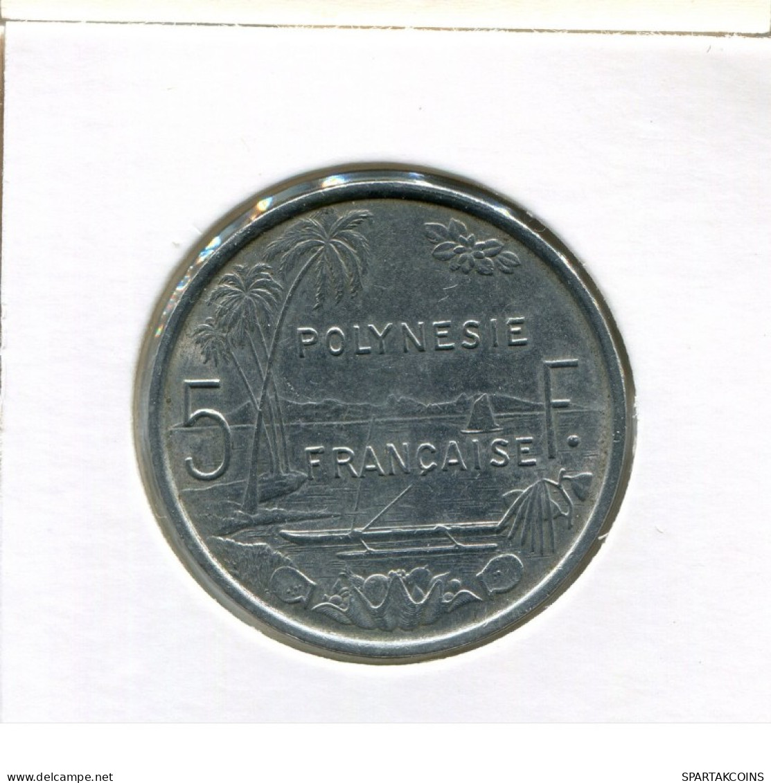 5 FRANCS 1977 POLINESIA FRENCH POLYNESIA Colonial Moneda #AM505.E.A - Französisch-Polynesien