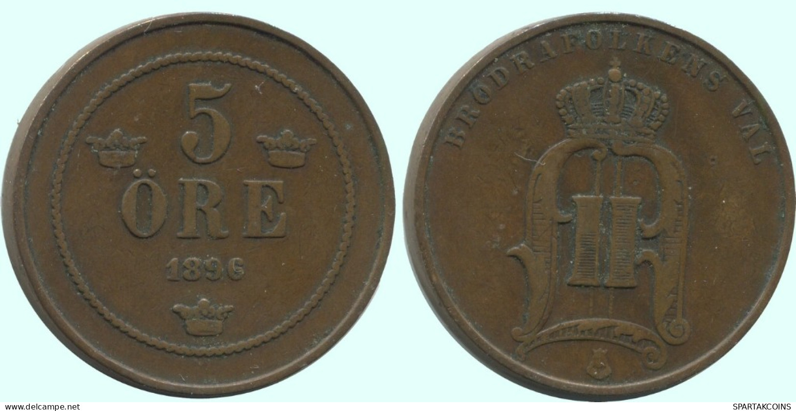 5 ORE 1891 SCHWEDEN SWEDEN Münze #AC650.2.D.A - Schweden