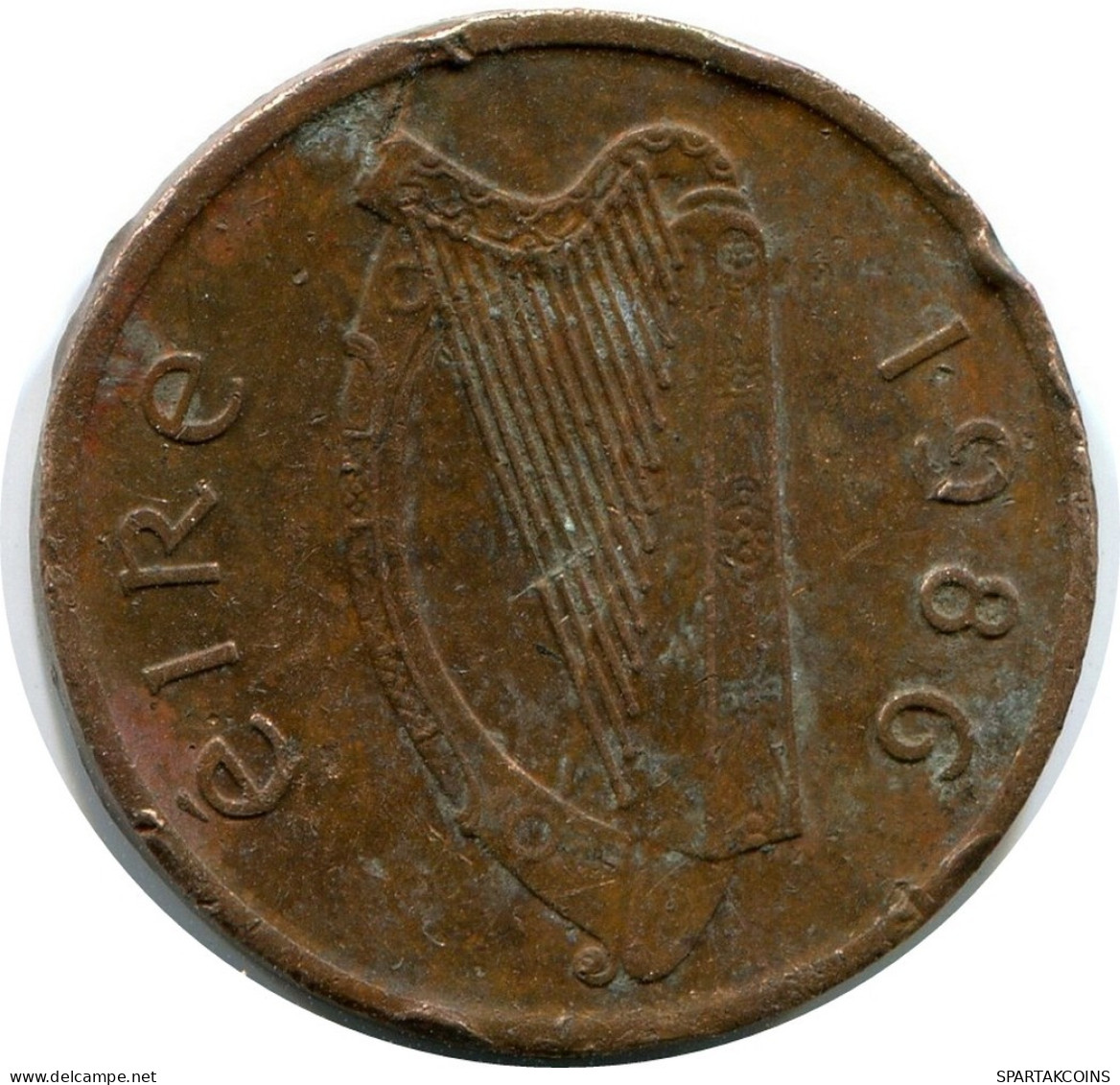 1 PENNY 1986 IRLANDA IRELAND Moneda #AY666.E.A - Irlande