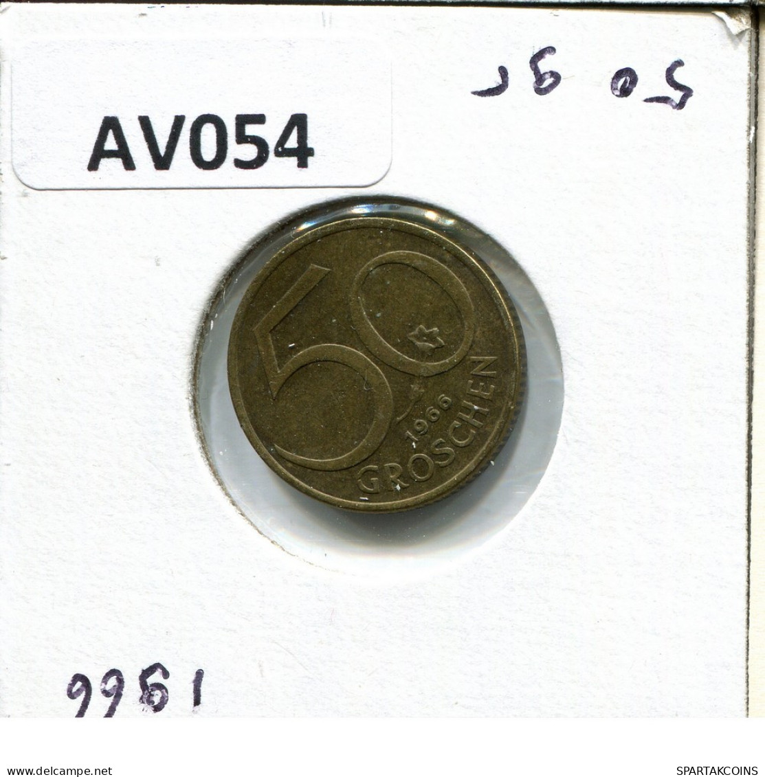 50 GROSCHEN 1966 AUSTRIA Coin #AV054.U.A - Autriche