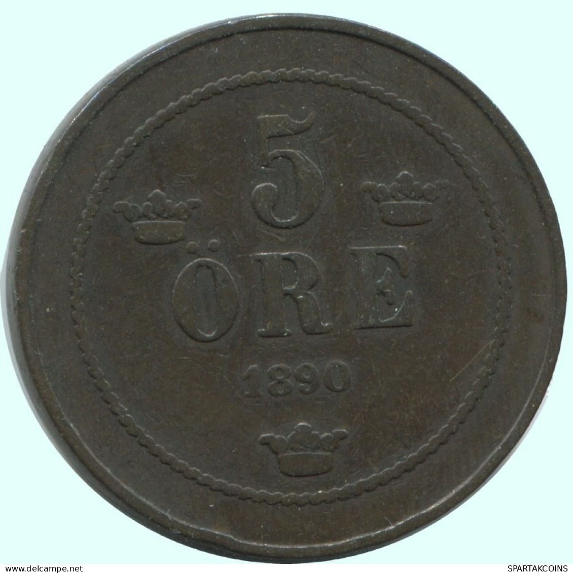 5 ORE 1890 SUECIA SWEDEN Moneda #AC639.2.E.A - Suecia