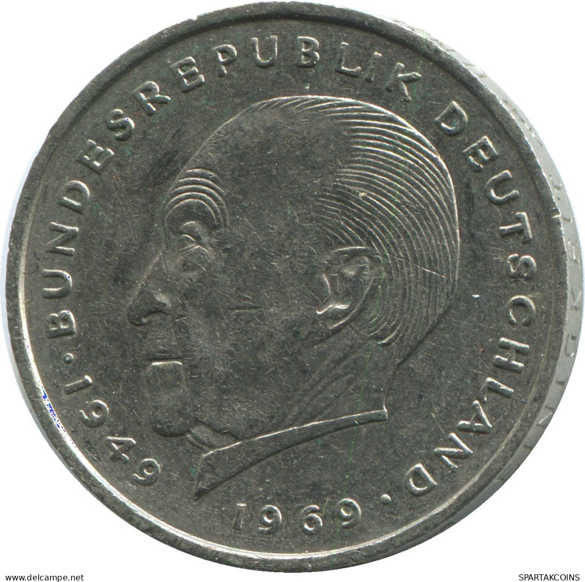 2 DM 1971 J BRD ALEMANIA Moneda GERMANY #DE10381.5.E.A - 2 Mark