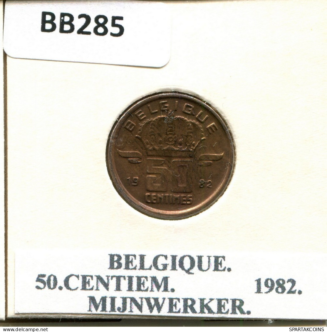 50 CENTIMES 1982 FRENCH Text BELGIUM Coin #BB285.U.A - 50 Cent