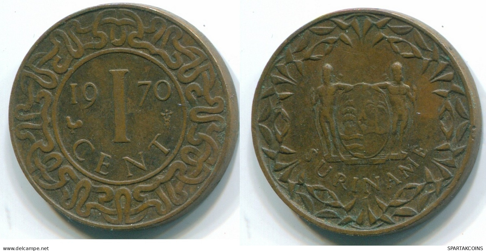 1 CENT 1970 SURINAME Netherlands Bronze Cock Colonial Coin #S10958.U.A - Surinam 1975 - ...