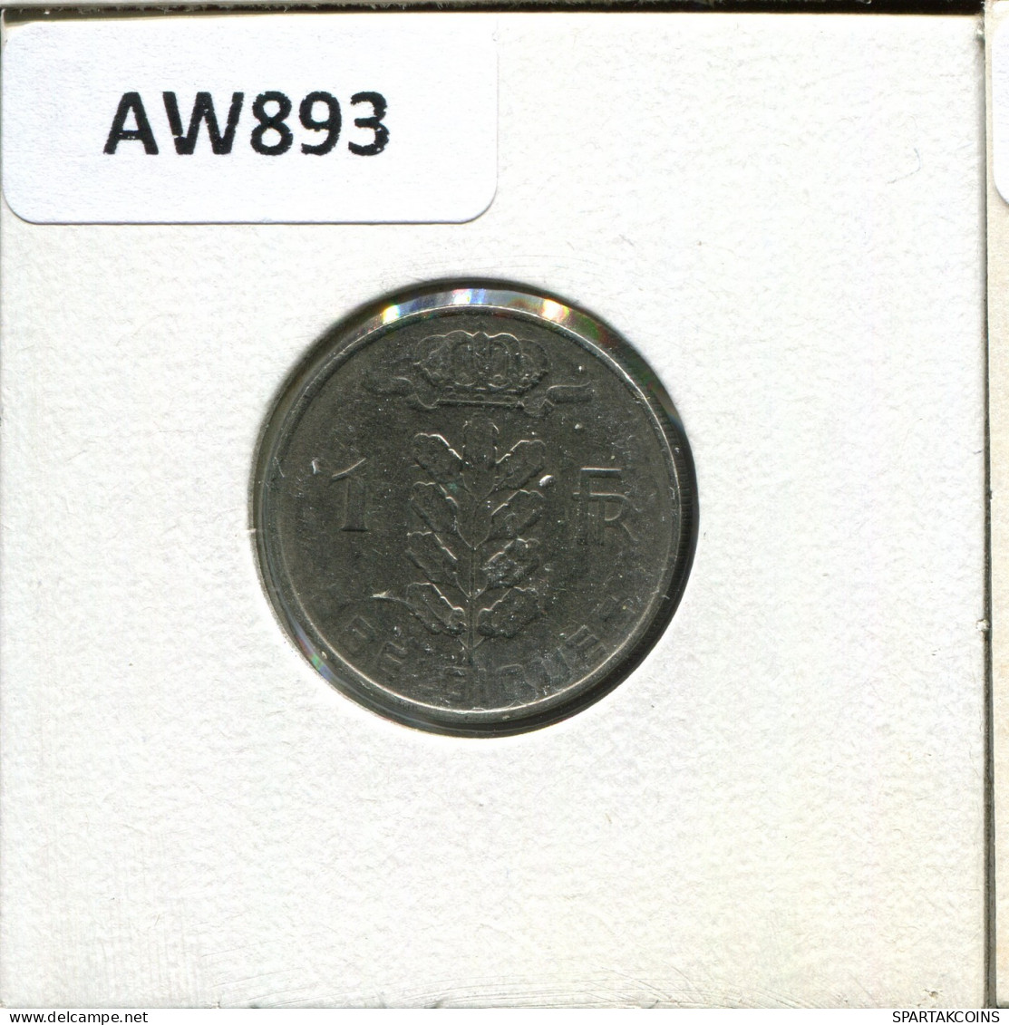 1 FRANC 1966 FRENCH Text BELGIQUE BELGIUM Pièce #AW893.F.A - 1 Franc