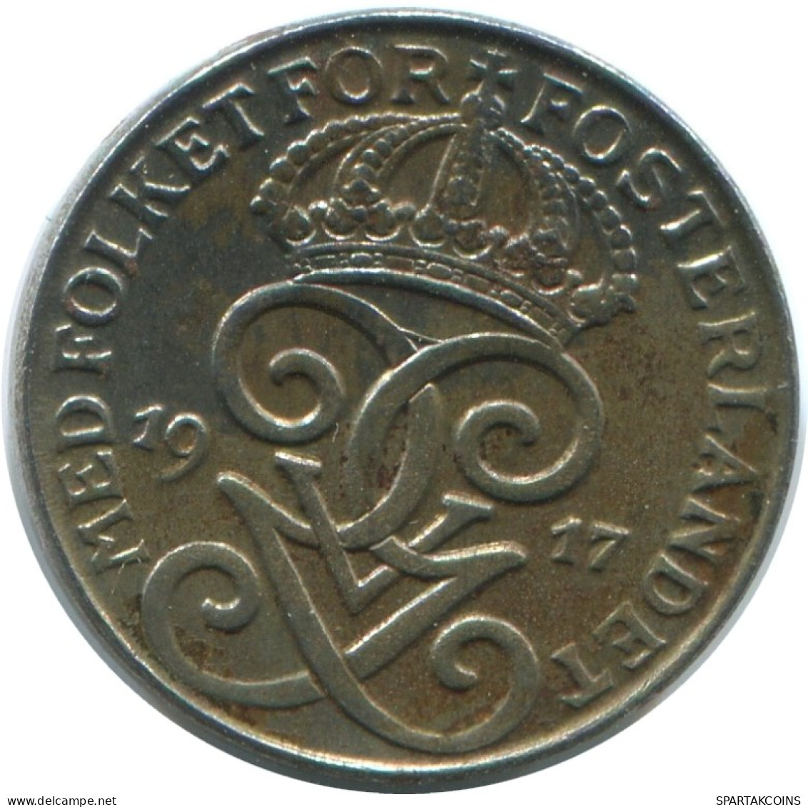 1 ORE 1917 SCHWEDEN SWEDEN Münze #AC532.2.D.A - Zweden
